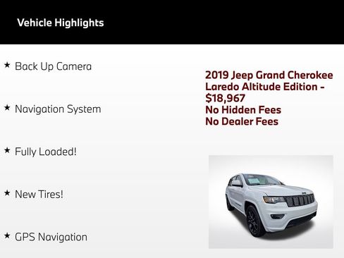Used 2019 Jeep Grand Cherokee Altitude RWD image 4