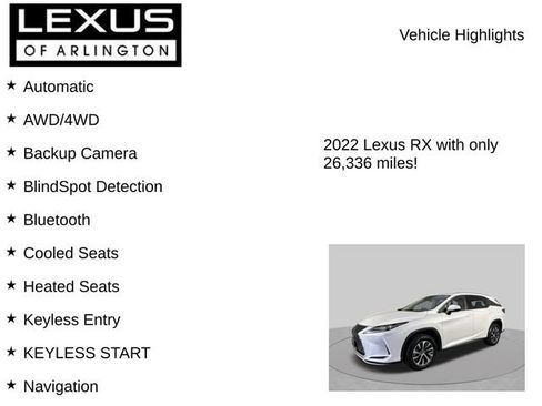 Certified 2022 Lexus RX 350L Premium w/ Premium Package AWD/4WD image 8