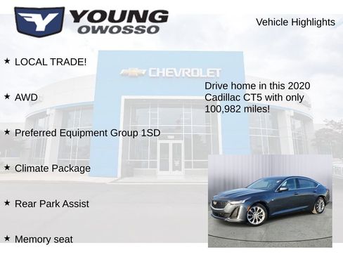 Used 2020 Cadillac CT5 Premium Luxury w/ Climate Package image 8