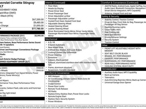 Used 2021 Chevrolet Corvette Stingray Preferred Cpe w/ Z51 Performance Package RWD image 6