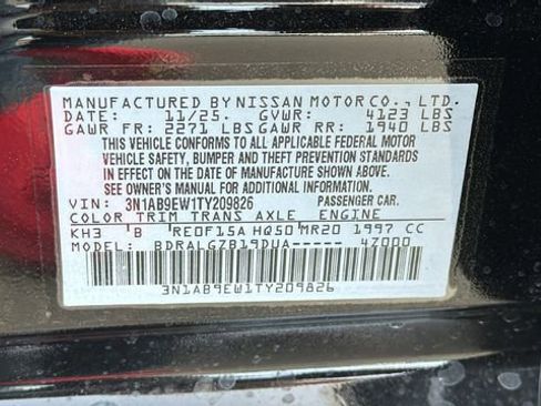 New 2026 Nissan Sentra SL w/ Floor Mat Package FWD image 30