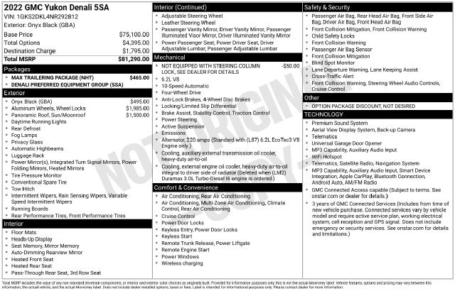 Used 2022 GMC Yukon Denali w/ Max Trailering Package AWD/4WD image 30