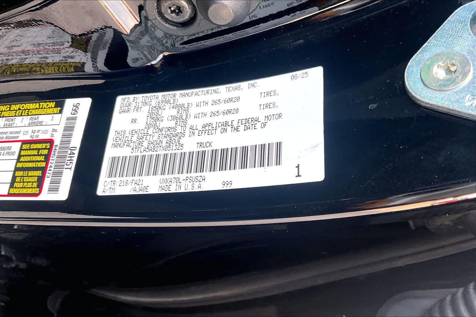 Used 2026 Toyota Tundra SR5 w/ SX Package RWD image 33