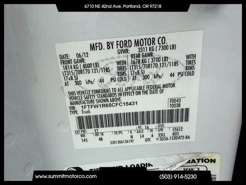 Used 2012 Ford F150 Raptor w/ Raptor Luxury Pkg AWD/4WD image 30