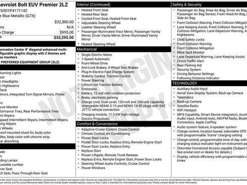 Used 2023 Chevrolet Bolt EUV Premier FWD image 31
