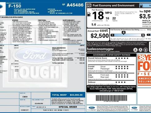 Used 2016 Ford F150 Platinum w/ Equipment Group 701A Luxury AWD/4WD image 20