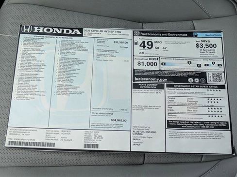 New 2026 Honda Civic Sport Touring image 18