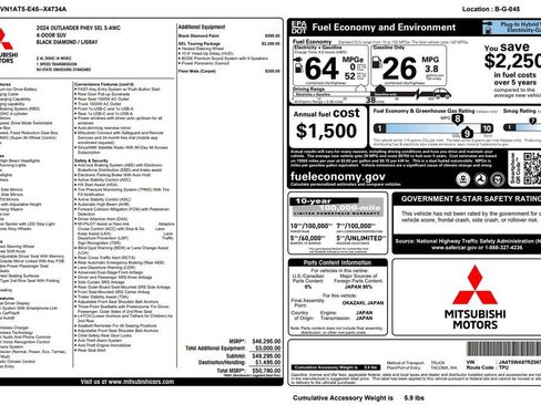 Used 2024 Mitsubishi Outlander SEL image 3