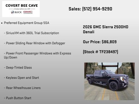 New 2026 GMC Sierra 2500 Denali w/ Denali Reserve Package AWD/4WD image 6