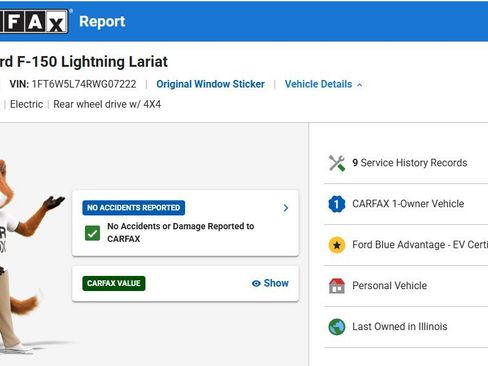 Certified 2024 Ford F150 Lightning Lariat AWD/4WD image 3