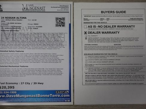 Used 2024 Nissan Altima 2.5 SV FWD image 23