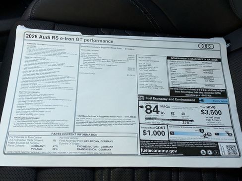 New 2026 Audi RS e-tron GT performance image 18