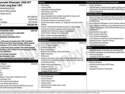 New 2025 Chevrolet Silverado 1500 W/T w/ WT Value Package image 18