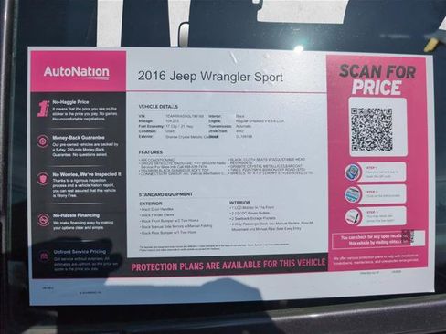 Used 2016 Jeep Wrangler Sport w/ Connectivity Group image 23