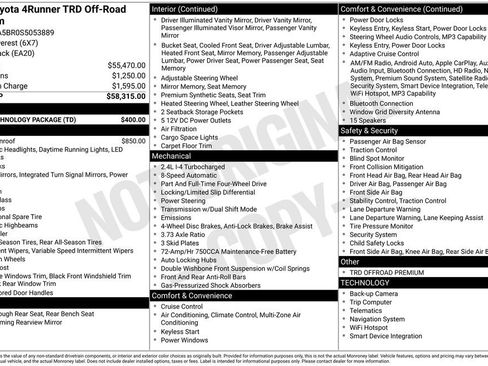 Used 2025 Toyota 4Runner TRD Off-Road Premium w/ Tow Technology Package AWD/4WD image 6