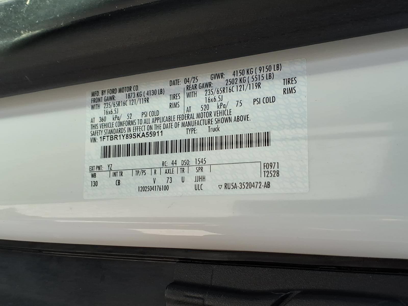 Certified 2025 Ford Transit 250 Low Roof w/ Exterior Upgrade Package RWD image 24