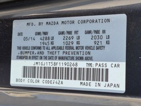 Used 2015 MAZDA MAZDA6 Touring w/ Touring Technology Package FWD image 15