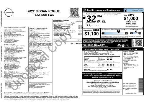 Used 2022 Nissan Rogue Platinum w/ Head-Up Display Package image 2