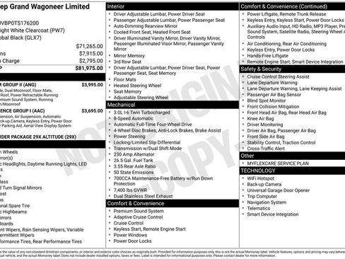 New 2026 Jeep Grand Wagoneer Limited w/ Premium Group II AWD/4WD image 42
