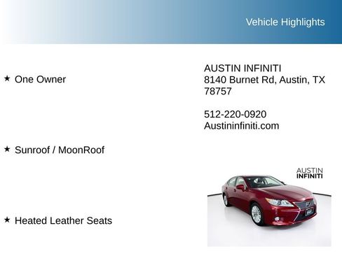 Used 2013 Lexus ES 350 w/ Luxury Pkg FWD image 10