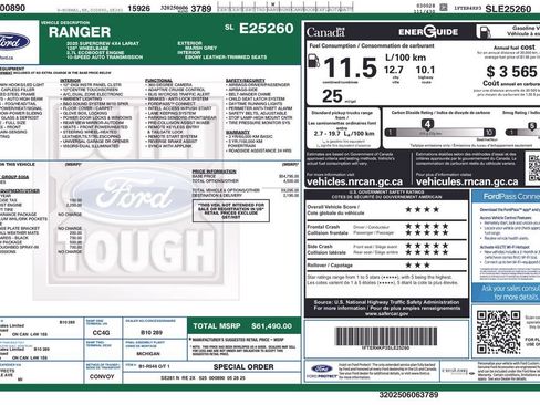 Certified 2025 Ford Ranger Lariat w/ Trailer Tow Package AWD/4WD image 20
