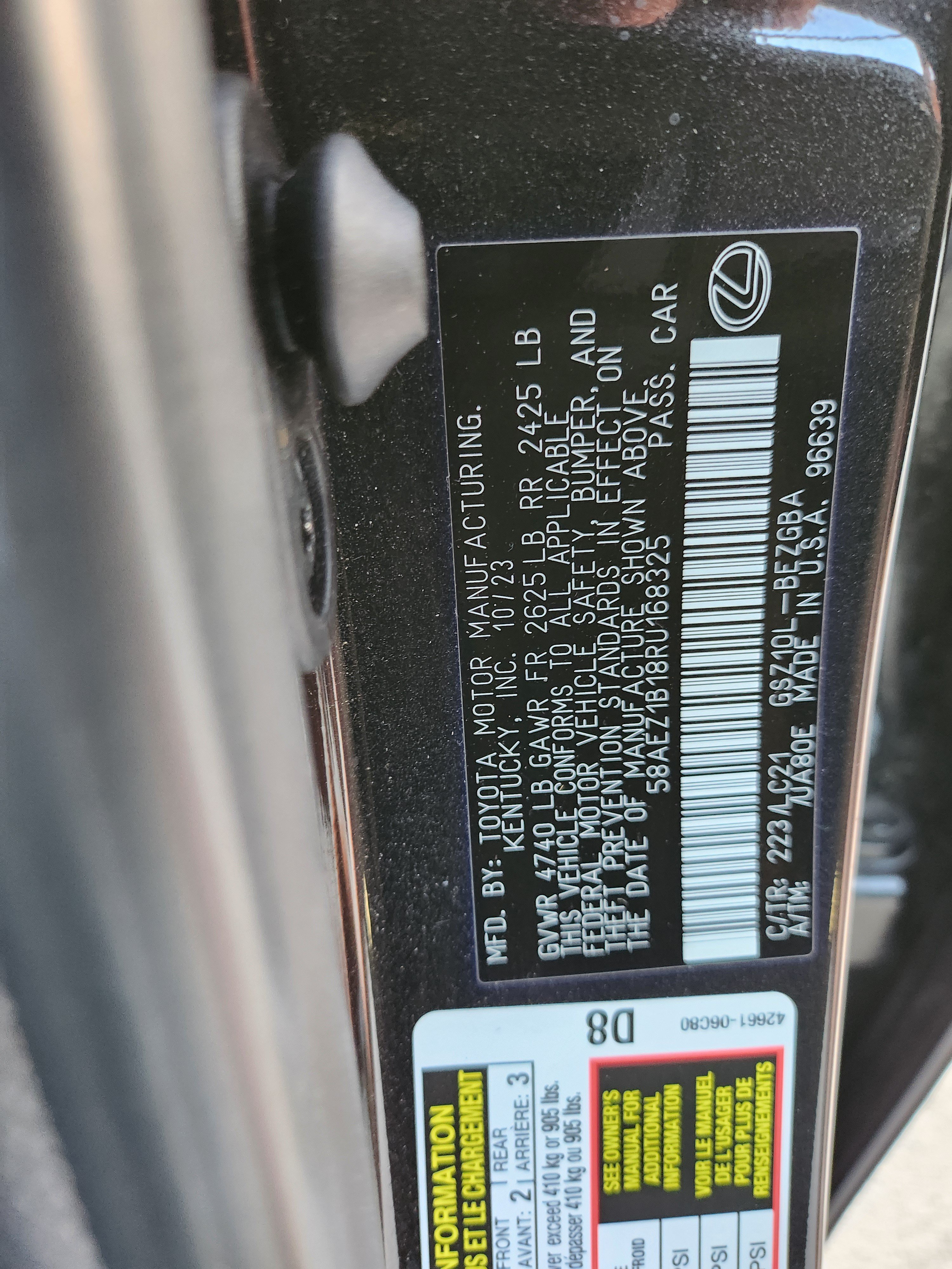 Certified 2024 Lexus ES 350 w/ Technology Package FWD image 27