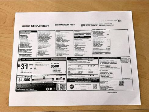 New 2026 Chevrolet TrailBlazer LT FWD image 14