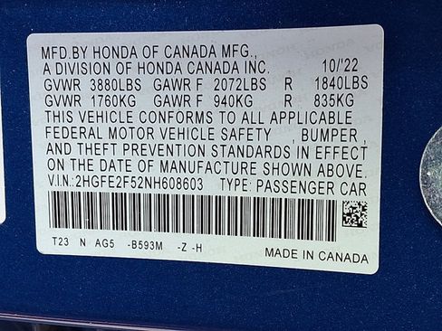 Used 2022 Honda Civic Sport image 27