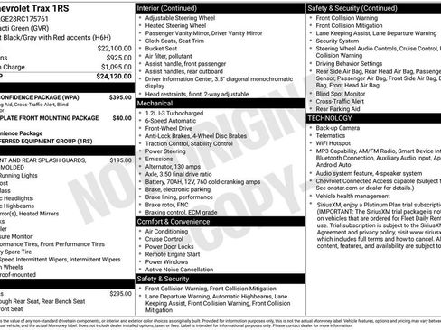 Used 2024 Chevrolet Trax RS w/ Driver Confidence Package FWD image 12