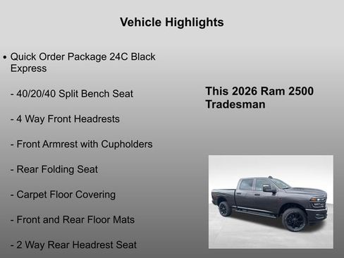 New 2026 RAM 2500 Tradesman AWD/4WD image 32