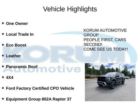 Certified 2025 Ford F150 Raptor AWD/4WD image 4