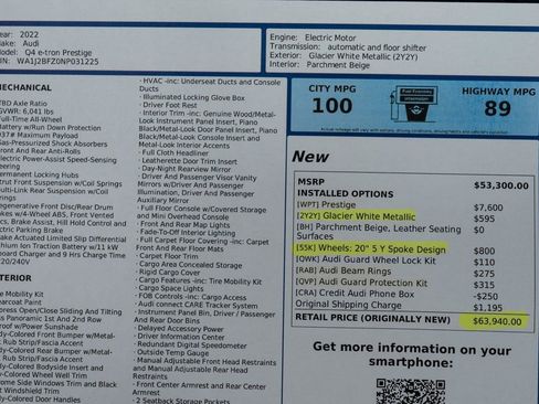 Used 2022 Audi Q4 e-tron Prestige image 56