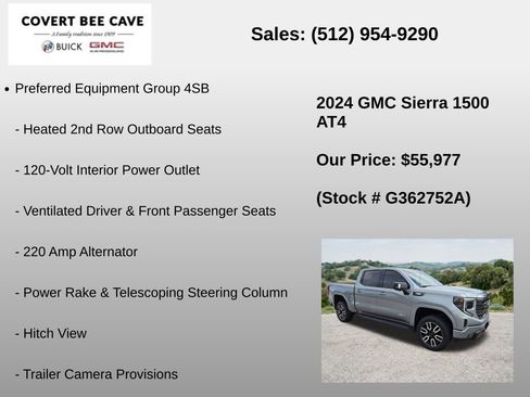Used 2024 GMC Sierra 1500 AT4 w/ Technology Package AWD/4WD image 24