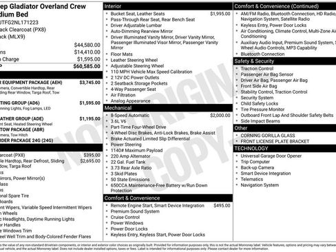 Used 2022 Jeep Gladiator Overland w/ Popular Equipment Package image 40