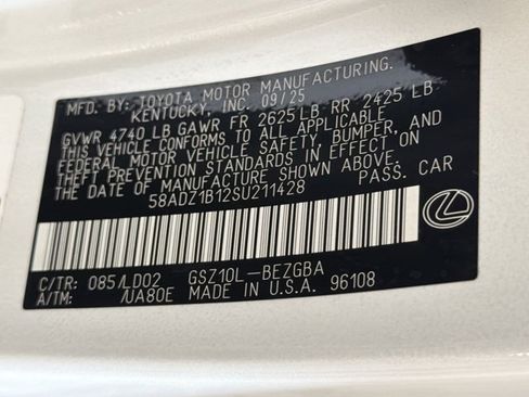 Certified 2025 Lexus ES 350 w/ Premium Package FWD image 28