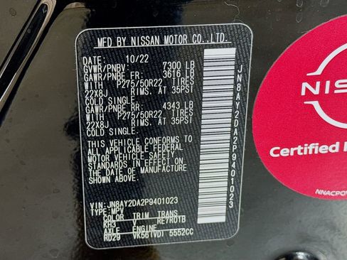 Used 2023 Nissan Armada Platinum w/ Captain's Chairs Package image 43