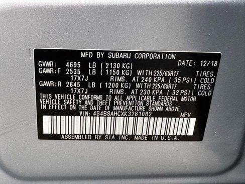 Used 2019 Subaru Outback 2.5i Premium w/ Protection Package #1 AWD/4WD image 11