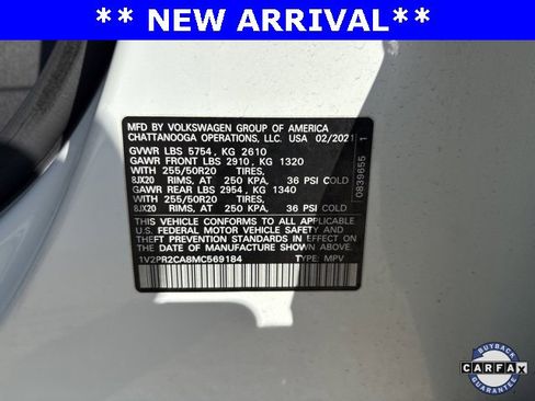 Used 2021 Volkswagen Atlas SE w/ Panoramic Sunroof Package image 22