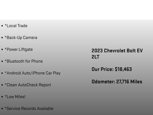 Certified 2023 Chevrolet Bolt LT w/ Infotainment Package image 14