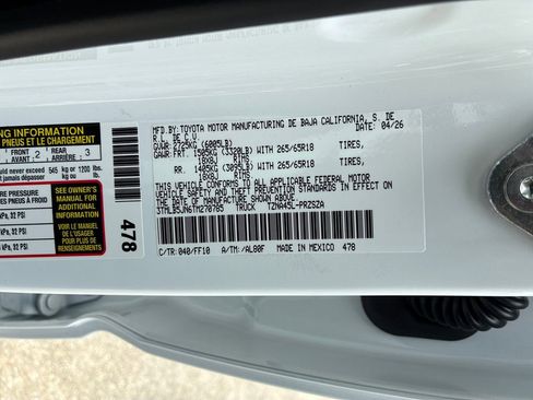 New 2026 Toyota Tacoma SR5 AWD/4WD image 47