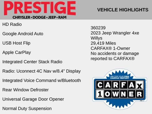 Used 2023 Jeep Wrangler Unlimited w/ 8.4" Radio Group AWD/4WD image 10