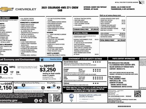 Used 2021 Chevrolet Colorado Z71 w/ Safety Package image 2