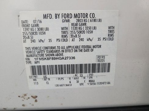 Used 2017 Ford Explorer Limited AWD/4WD image 33