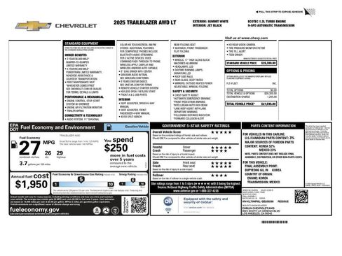 Used 2025 Chevrolet TrailBlazer LT AWD/4WD image 2