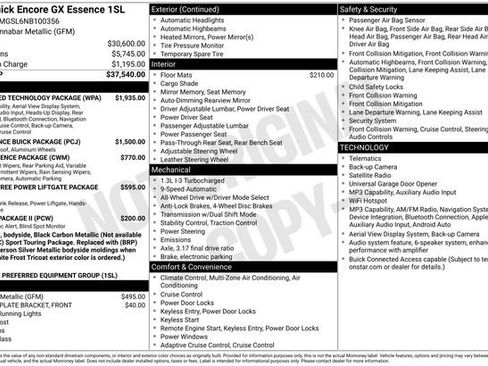 Used 2022 Buick Encore GX Essence w/ Advanced Technology Package AWD/4WD image 13