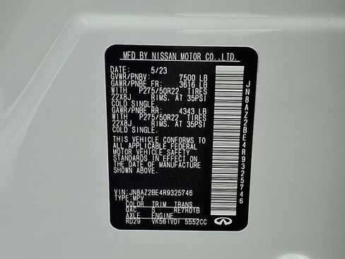 Used 2024 INFINITI QX80 Sensory w/ Cargo Package image 23