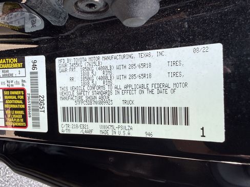 Used 2022 Toyota Tundra TRD Pro AWD/4WD image 35
