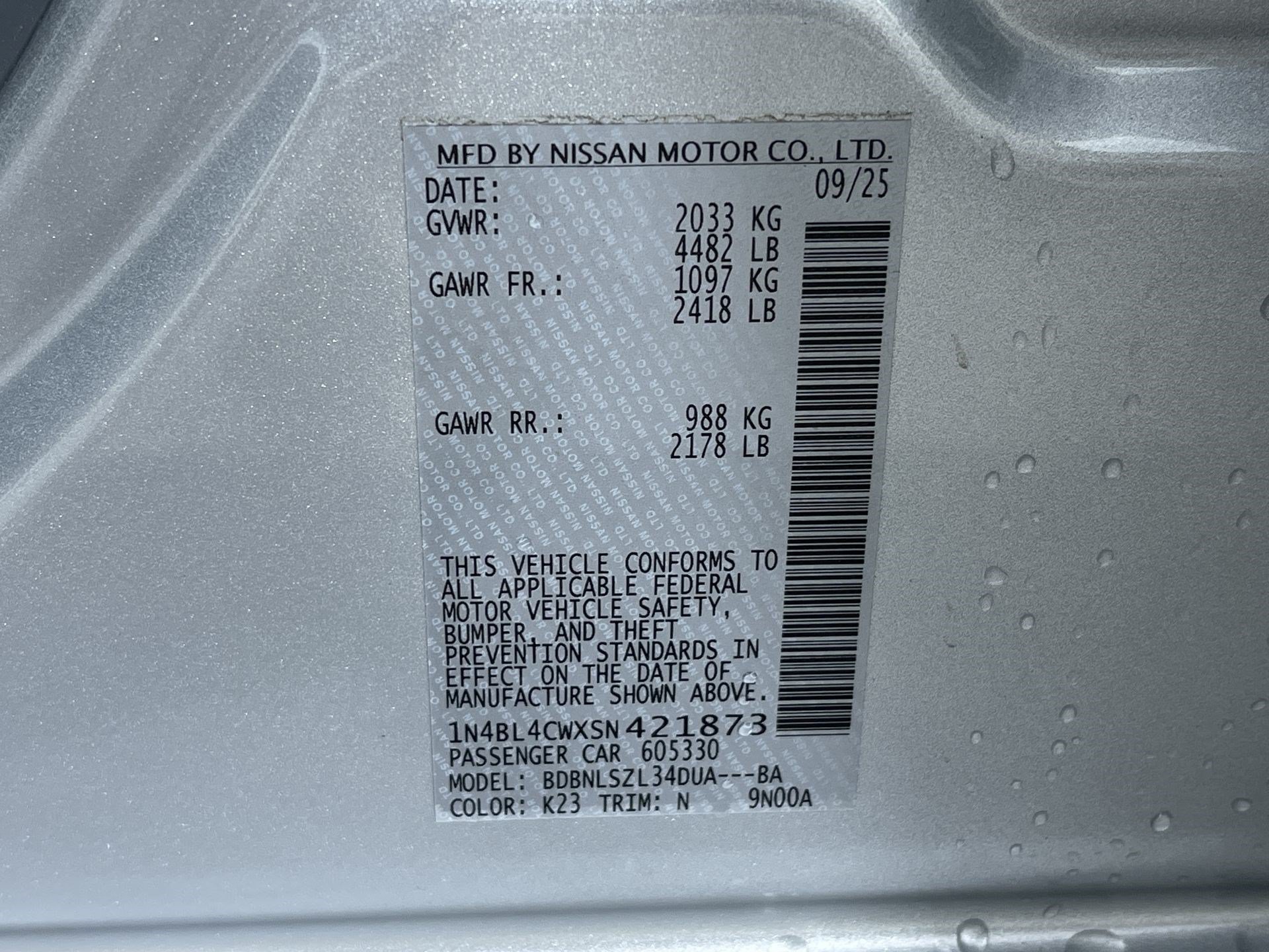 Certified 2025 Nissan Altima 2.5 SR AWD/4WD image 12