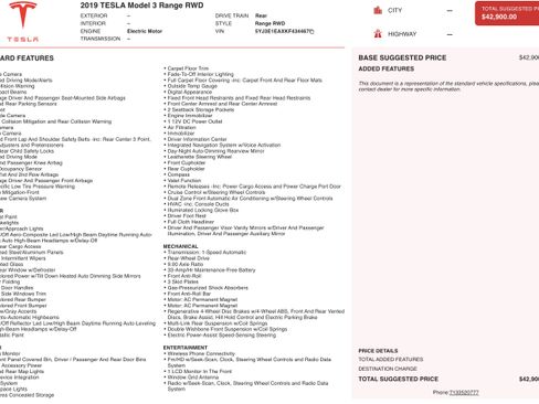 Used 2019 Tesla Model 3 Standard Range RWD image 2