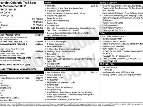 Certified 2024 Chevrolet Colorado Trail Boss w/ Technology Package AWD/4WD image 5